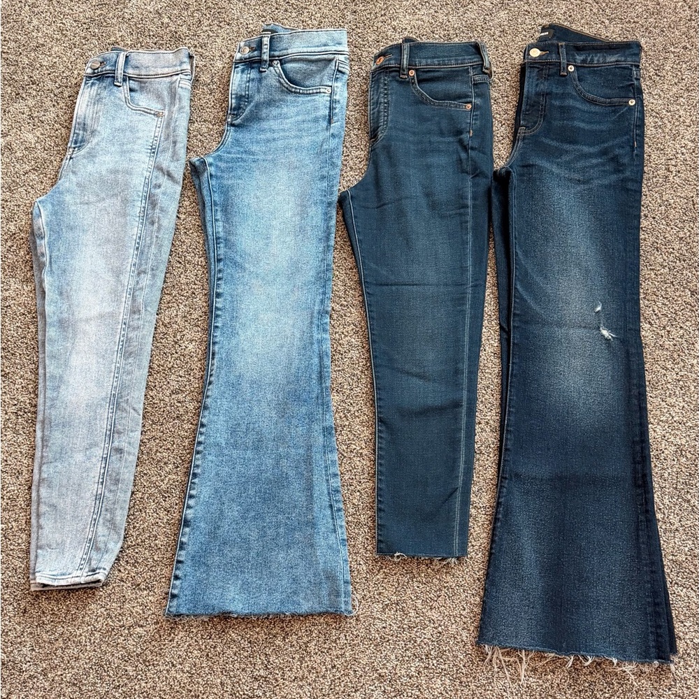 4 Pairs Express Stylish Women's Blue Jeans Collection - Picture 9 of 9